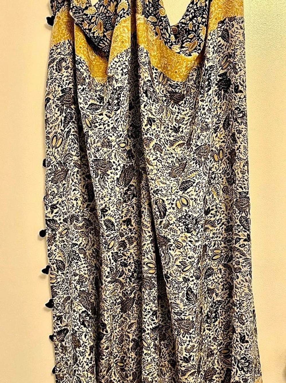 Ann Taylor Floral bathing suit cover up/ sarong Yellow & Black NWT